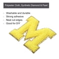 thumbnail image 3 of Uxcell 4Pcs Chenille Letter Patches Iron on Letter Patches Yellow M Alphabet Decorative Repair Embroidered Patches, 3 of 5