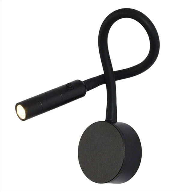 Lámpara de Pared LED para Lectura, con Manguera Flexible, para Mesita de Noche, Dormitorio, Estudio, Libros, con Interruptor.