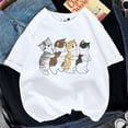 thumbnail image 4 of Kawaii Cat Women Print Funny T-shirt Girl Animal Y2K Fashion 90S Print Tops Tee Gril Black White Clothes Drop Ship, 4 of 7