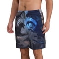 thumbnail image 2 of Fuzoiu Black And Blue Lightning Dragon Print Men's Beach Shorts,Men's Swim Trunks,Quick Dry Board Shorts with Pockets,Men's Bathing Suits for Surfing, Running, and Casual Wear-Small, 2 of 6