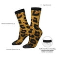 thumbnail image 6 of Zufioo Golden Leopard Glitter Print Thigh High Socks,Knee High Socks For Women and men,Over the Calf Tube Socks.Athletic Socks, 6 of 6