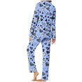 thumbnail image 5 of MIUOWANP Womens Big and Tall Pajama Sets Women's Valentine's Day Printed Pajama Set For Daily Home Wear With Pocket Blue L, 5 of 5