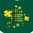 thumbnail image 4 of Inktastic St. Patrick's Day Plaid Green and Yellow Shamrocks Boys or Girls Baby Bib, 4 of 4