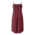thumbnail image 5 of Femmes Été Décontracté Sans Manches Mini Plaine Plissé Gilet Gilet Robes T-Shirt Robe, 5 of 5
