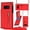 Red, variant on Crossbody Wallet Case for Samsung Galaxy S10E with Card Holders RFID Shockproof Cover, Back Magnetic Flip Kickstand Zipper Slot Case, PU Leather Cover Handbag Shoulder Strap Phone Case,Purple