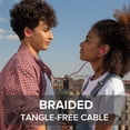 thumbnail image 4 of Coby Metal Wired Earbuds Red, Noise Canceling Headphones with 3.5mm AUX, Tangle-Free Braided Wired Headphones with Microphone, S/M/L Ear Gels, 4 of 5
