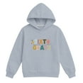 thumbnail image 4 of Chenglor Back To School Girls Hoodies Size 10-12 Toddler Girl Sweatshirt Girls First Day Of School Outfit 5 Year Old Girl Clothes Children's Fashion Clothes (3-4 Years Grey), 4 of 4