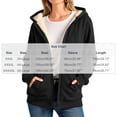 thumbnail image 4 of Busydd Plus Size Fleece Jacket Women Warm Cozy Solid Color Hooded Winter Jacket Trendy Casual Long Sleeve Zip up Jacket with Pockets 3XL, 4 of 9