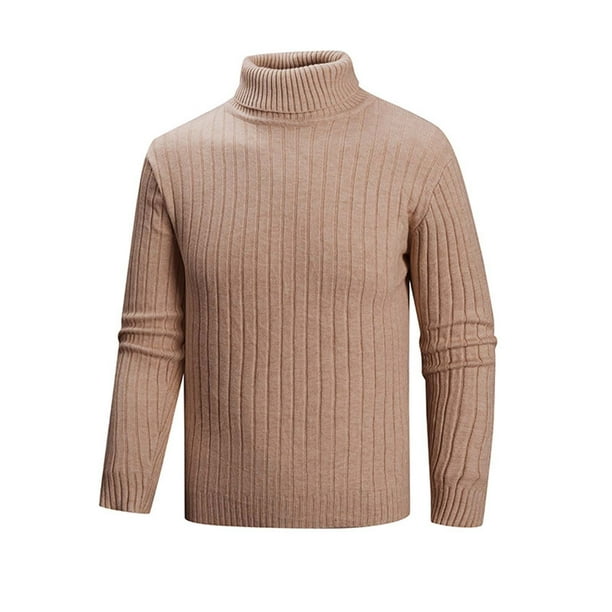 pstuiky camisa de manga larga para hombre, Suéter informal de cuello alto y elasticidad para hombre, capa base de punto, manga larga Tops de hombre m