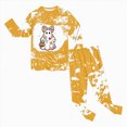 thumbnail image 2 of TOWED22 Girls Boys Halloween Pajamas Set Sleepwear Rainbow Unicorn Pjs Toddler Long Sleeve Jammies Kids Sleepwear(Yellow,4Y), 2 of 8
