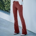 thumbnail image 5 of Women's Corduroy Bottom Pants with Elastic Waist, Flared Trousers for Fall & Autumn, 5 of 8
