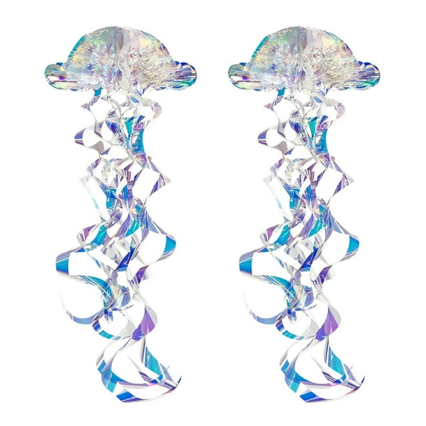 2pcs Multifunctional For Party Hanging Iridescent Jellyfish Home Decor Neon Film Com - Iridescent Home Decor 2pcs Multifunctional For Party Hanging Iridescent Jellyfish Home Decor Neon Film Com - Iridescent Home Decor