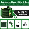thumbnail image 4 of 100ft Expandable Garden Hose, Lightweight Flexible Water Hoses with 10 Spray Nozzles, Green, 4 of 9