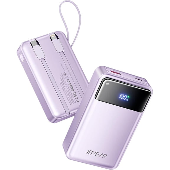 Open Box JOYFAR PORTABLE CHARGER POWER BANK, 30000MAH 65W ESSENTIALS BATTERY PACK, PURPLE