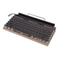 thumbnail image 1 of Gaming Keyboard, Retro Typewriter Keyboard with Punk Round Keycap and Metal Frame, Wireless BT Mechanical Keyboard with 14 Backlit Modes, Compatible with PC Laptop Pad Phone, 1 of 7