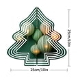 thumbnail image 2 of Stylish Metal Hanging Christmas Tree Wind Spinner - Festive Green & White Design with Lanterns for Garden & Yard Decor, 2 of 7