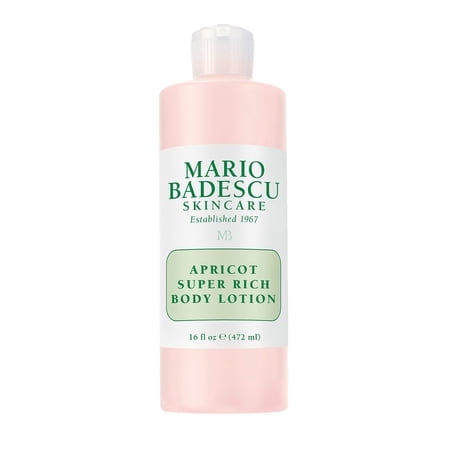 Mario Badescu Apricot Super Rich Body Lotion Enriched with Vitamins A and E - Delicately Scented Lotion with Nourishing Skin-Softening Formula - Ideal for All Skin Types 16 Fl Oz