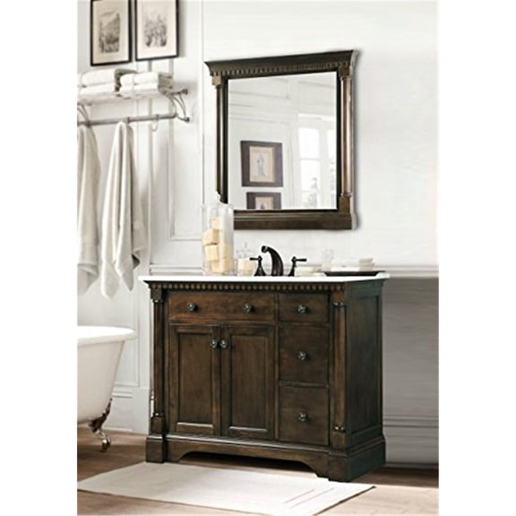 Legion Furniture Mirror with Antique Coffee Finish-Color:Antique Coffee,Material:Solid poplar