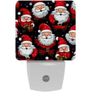 Santa Claus LED Square Night Lights for Bedroom and Living Room, Decorative Mood Lighting with Remote Control  Energy Efficient & Versatile Illumination