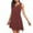 Red, variant on SDJMa Summer Dresses for Women 2022 Solid Color Cross Strap V-Neck Belt Sleeveless Vest Mini Dress Casual Flowy Dress