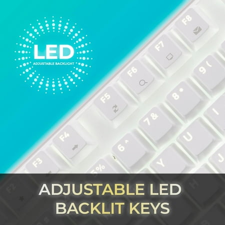 Adesso - Multi-OS Illuminated Mechanical Keyboard With CoPilot AI Hotkey - White