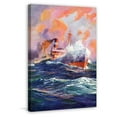 thumbnail image 1 of "Steam Boat" Painting Print on Wrapped Canvas, 1 of 7