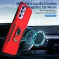 thumbnail image 2 of Samsung A33 5G, Galaxy A33 5G case,  [Military Grade] with HD Screen Protector Magnetic Ring Kickstand Car Mount Protection Armor Phone Case Cover for Samsung Galaxy A33 5G (KTZ Red_Black), 2 of 16