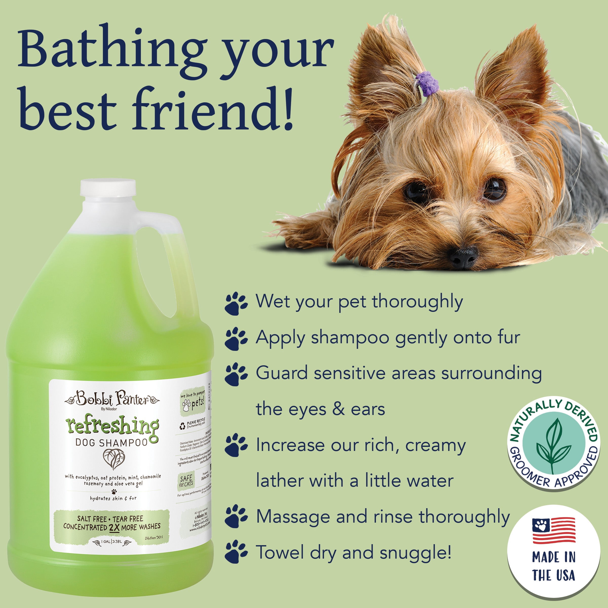 Bobbi Panter Botanicals Refreshing Dog Shampoo Mint/Chamoile (1 Gallon)