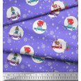thumbnail image 3 of Soimoi Modal Satin Fabric Gift Box,Car & Santa Christmas Print Sewing Fabric Yard 42 Inch Wide, 3 of 3