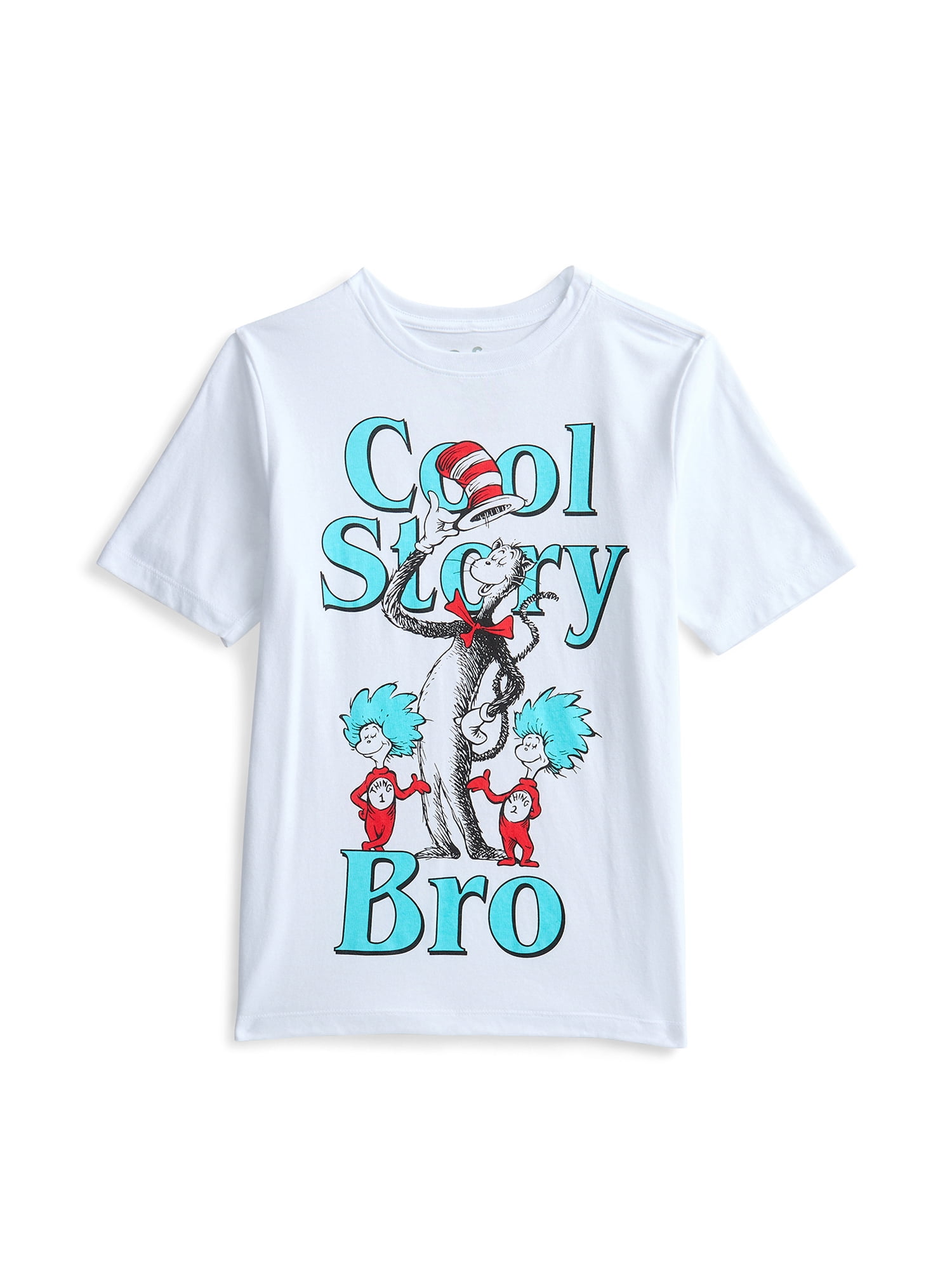 Dr. Seuss The Cat in the Hat, Boys' & Big Boys' Graphic Tee with Short Sleeves, Sizes 4-16