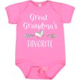 thumbnail image 3 of Inktastic Great Grandmas Favorite Heart Great Grandchild Boys or Girls Baby Bodysuit, 3 of 5