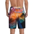 thumbnail image 4 of Lsque Bioluminescent Underwater Flower Mens Sleep Pajama Shorts,Short Pajama Pants, Cotton Ultra-Soft Knit-3X-Large, 4 of 9