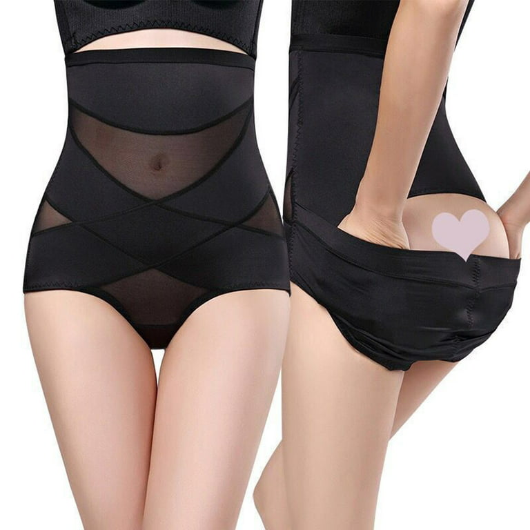 Holloyiver Firm Tummy Compression Bodysuit Shaper with Butt Lifter Women'sHigh  WaistHip Lifting Crotch Body-Building Corset Trousers Black 
