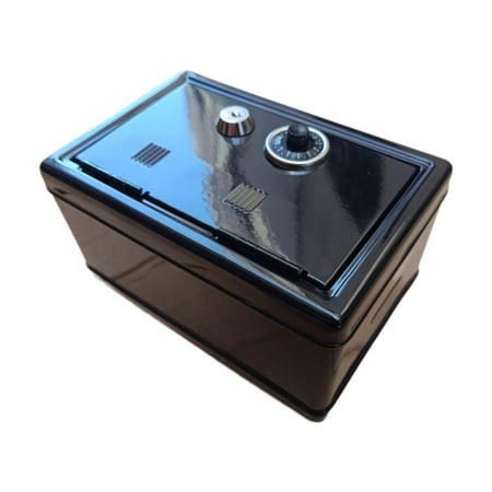 FVDPWYE Iron Piggy Bank Coin Bank Bedroom Container Organizer Cash Box Safe for New Year Black