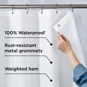 Waterproof Ultimate Shield Fabric Shower Curtain Liner, White - Better Homes and Gardens