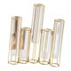 thumbnail image 4 of Florero con bisagras Florero de con soporte de metal Florero de vidrio para centro de mesa, 4 of 9