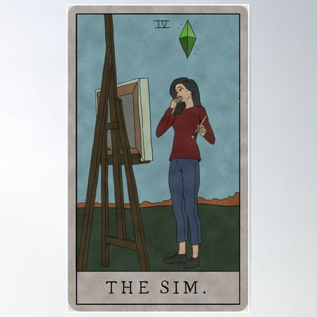 The Sim Poster Wall Art, Modern Wall Decor For Living Room Bedroom, 12x18 UNFRAMED