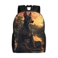 thumbnail image 1 of Balery Sunset Meditating Doberman Mochila - Mochila Estilosa y Duradera para Laptop de 15 Pulgadas con Tela Oxford Impermeable, 1 of 8