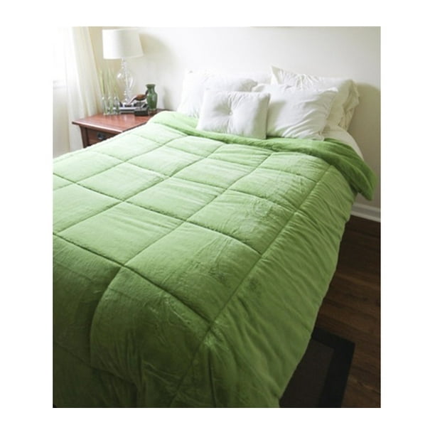 Plush Twin XL Comforter Avocado Green