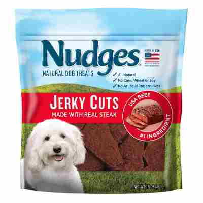 Nudges Steak Jerky Cuts Natural Dog Treats - 16oz