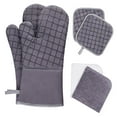 thumbnail image 5 of LABSERRON Heat Resistant Oven Mitts Anti Scald Gloves Polyester Cotton 6Pcs 12.6x7.1x0.8In, 5 of 8