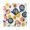 Black, variant on Abstract Circle and Dots Wall Clock Battery Operated Silent Non-Ticking Bedroom Office Kitchen Home School Decor 7.8"(Gold)