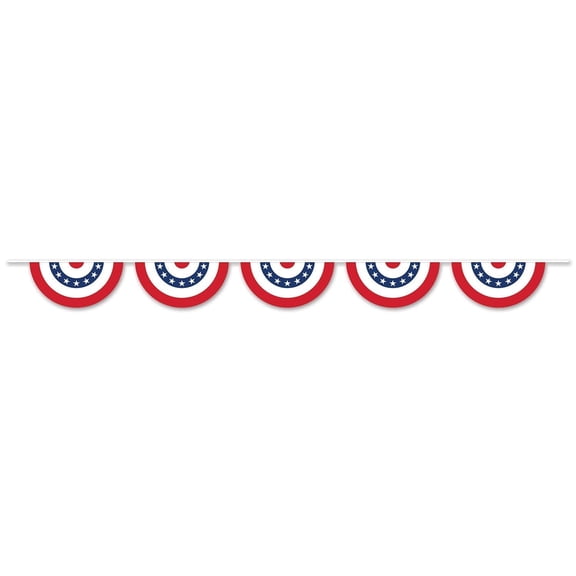 6 Pack Bulk Patriotic Bunting Party Banner