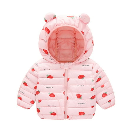 

ZHUASHUM Toddler Jacket Boys Girls Winter Windproof Cartoon Hooded Warm Outerwear Kid Coats
