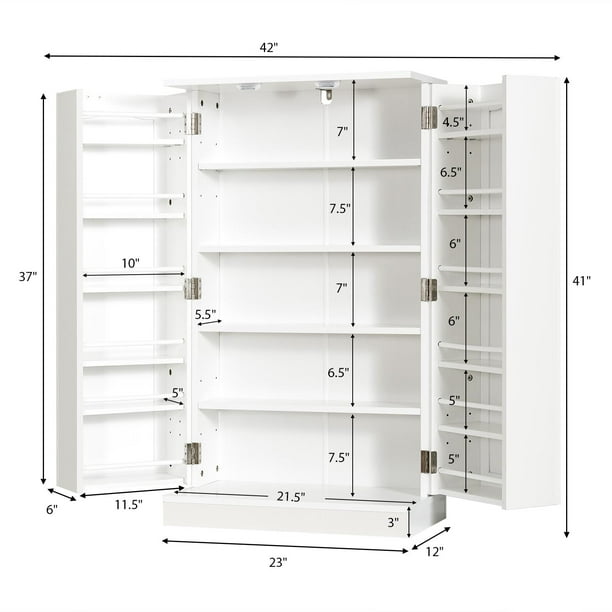  Giantex Folding Camping Storage Cabinet with 3 Shelves