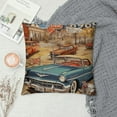 thumbnail image 2 of GOSMITH  Antique Car Throw Pillow Cover, Old Classic Car Theme American Vintage Route 66 Diner Motorcycle Shabby Chic Home Decor Pillowcase for Sofa, 2 of 5