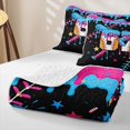 thumbnail image 4 of meiyoeat Dripping 67 Baseball Ice Cream Twin Quilt Set for Boys, Crossed Bat Stars Sport Twin Coverlet Set, 2-Piece, 1 Comforter and 1 Pillowcase, 4 of 7