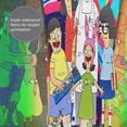thumbnail image 6 of Cartoon Bob's Burgers Shower Curtain Cute Anime Shower Curtain Polyester Fabric Bathroom Decor Curtain Set with Hooks 72In, 6 of 8