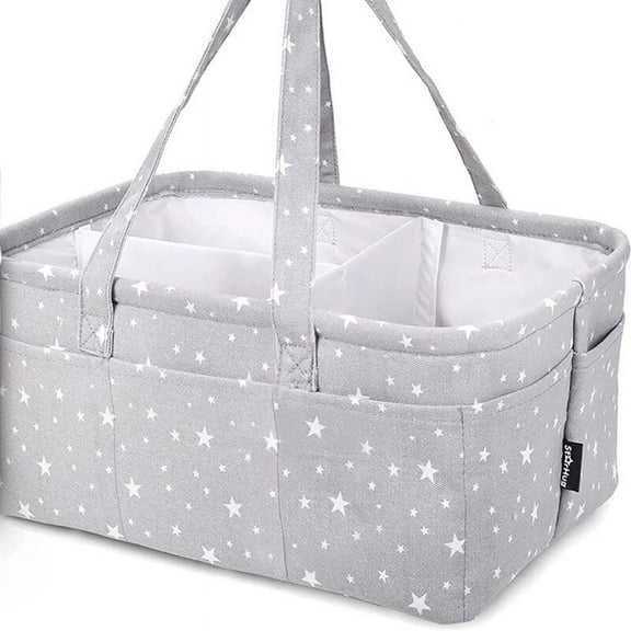 Baby Storage Nursery Organizer Basket Infant Diaper Bag with Handle Caddy Changing Nappy Kids Storage Carrier Without Bottle Bag