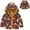 Brown, variant on KTMKH Toddler Boys Girls Casual Jackets Printing Cartoon Hooded Outerwear Zipper Coats Long Sleeve Windproof Coats For 18-24 Months
